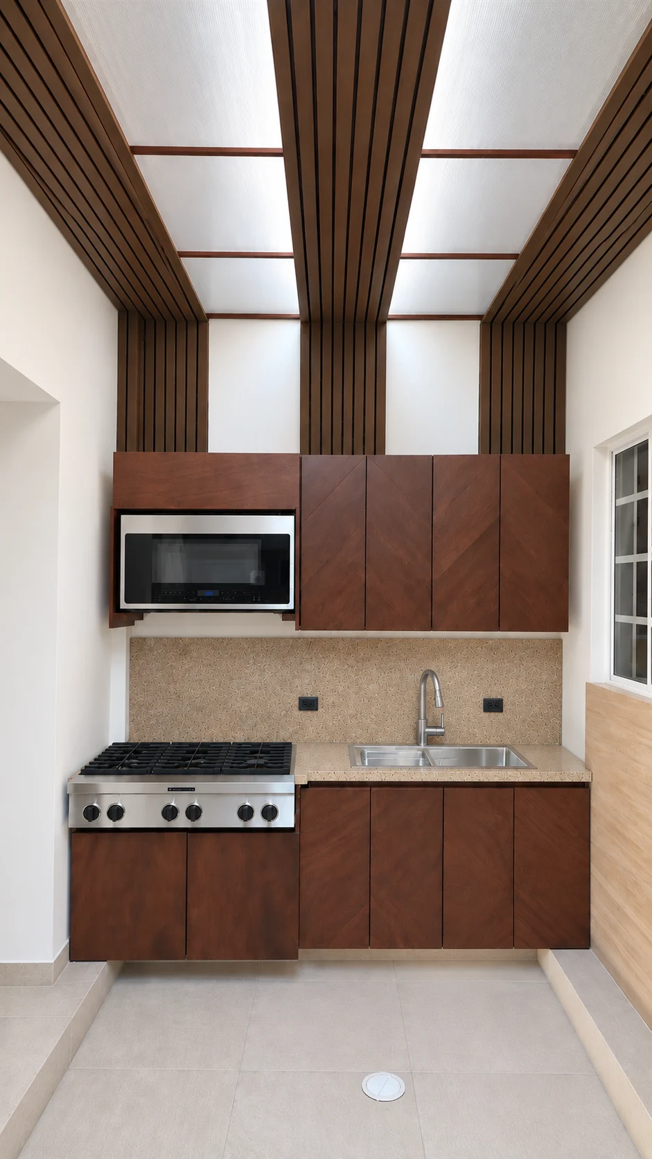 Cocina integral comunitaria de 26 INN con estufa, microondas y tarja